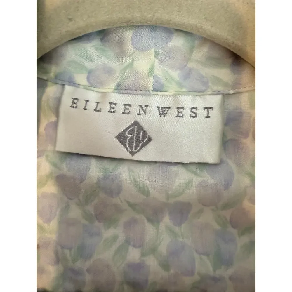 Vintage 1994 Eileen West Floral Robe & Nightgown Set Cottagecore